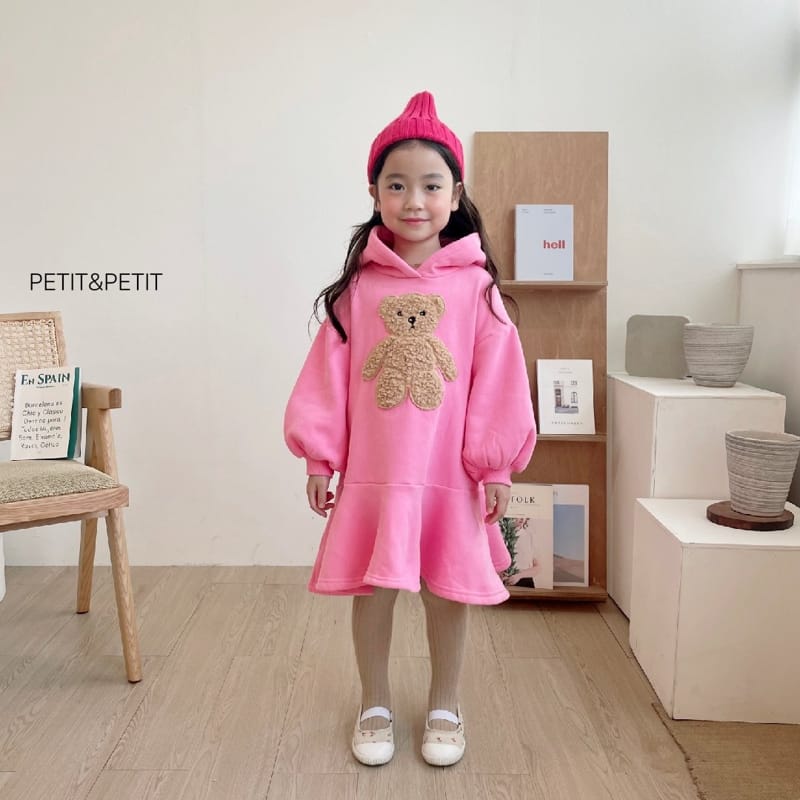 PETIT & PETIT - Korean Children Fashion - #Kfashion4kids - Bear Bear Hoody One-piece - 5