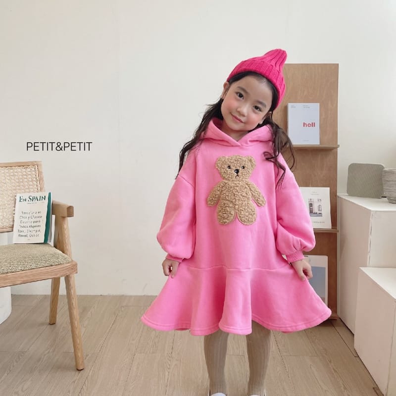 PETIT & PETIT - Korean Children Fashion - #Kfashion4kids - Bear Bear Hoody One-piece - 6