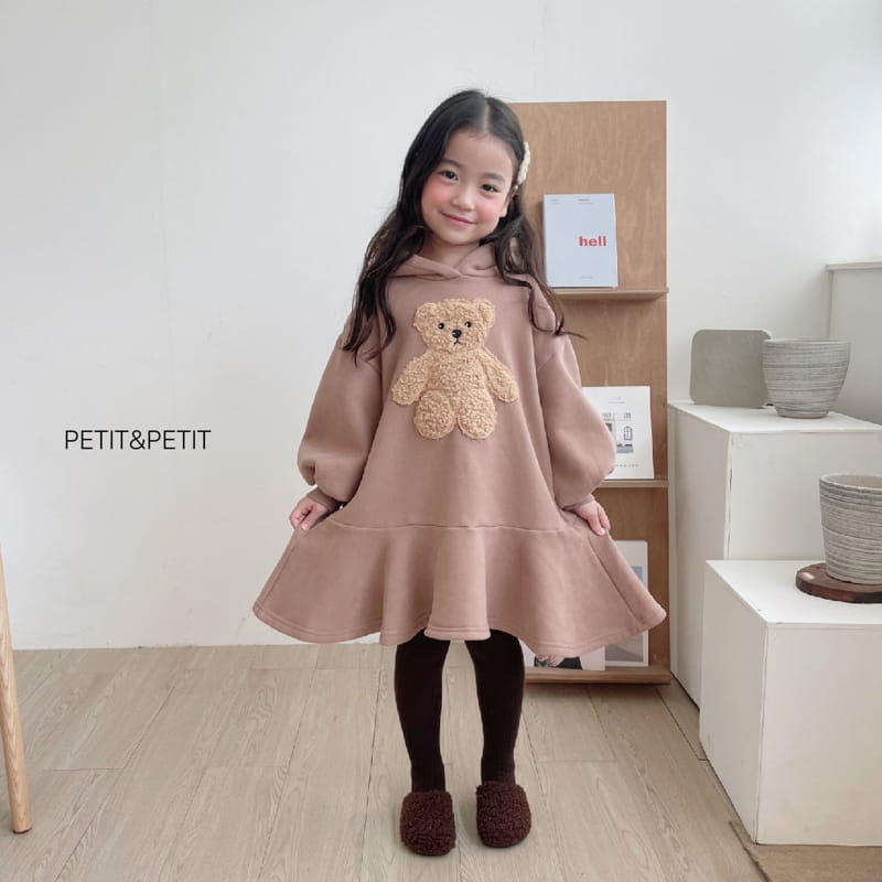 PETIT & PETIT - Korean Children Fashion - #Kfashion4kids - Bear Bear Hoody One-piece - 7