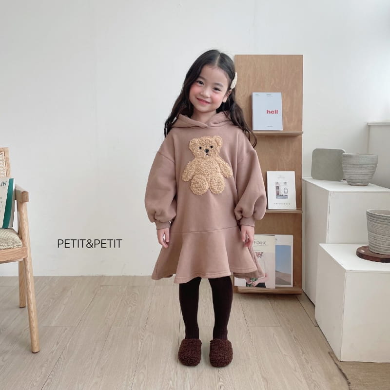 PETIT & PETIT - Korean Children Fashion - #Kfashion4kids - Bear Bear Hoody One-piece - 8