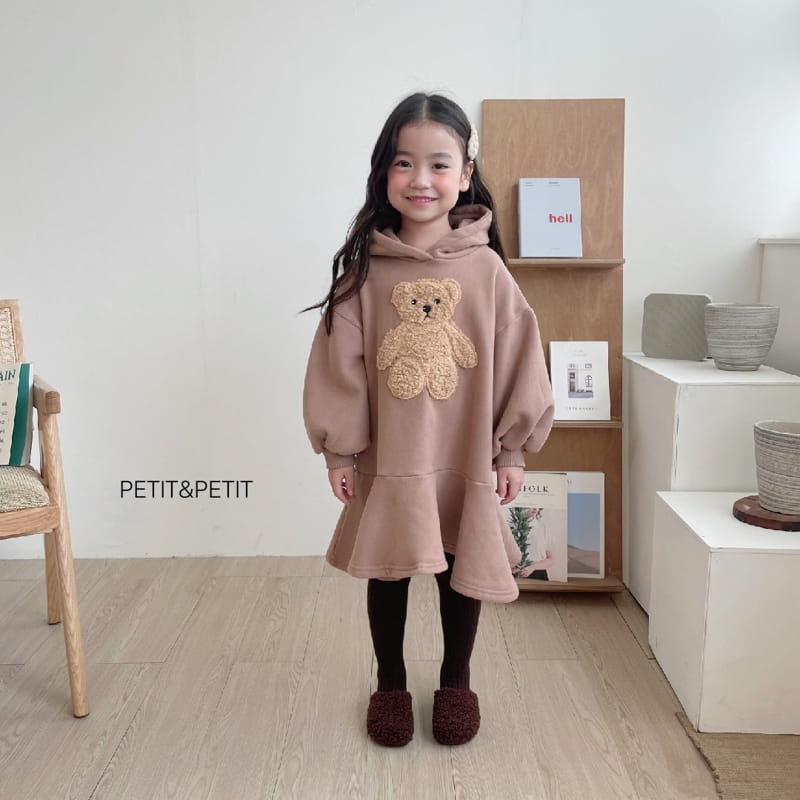 PETIT & PETIT - Korean Children Fashion - #Kfashion4kids - Bear Bear Hoody One-piece - 9