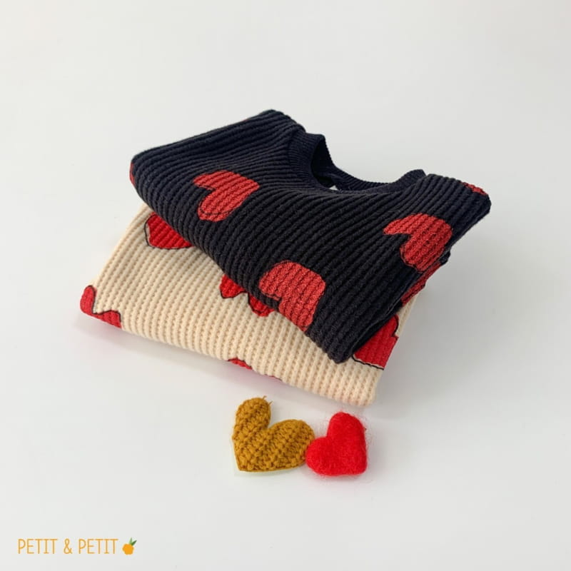 PETIT & PETIT - Korean Children Fashion - #Kfashion4kids - Hear Waffle Tee - 6