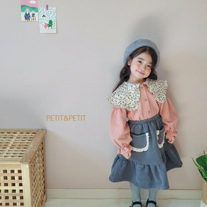 PETIT & PETIT - Korean Children Fashion - #Kfashion4kids - Flower Collar Blouse
