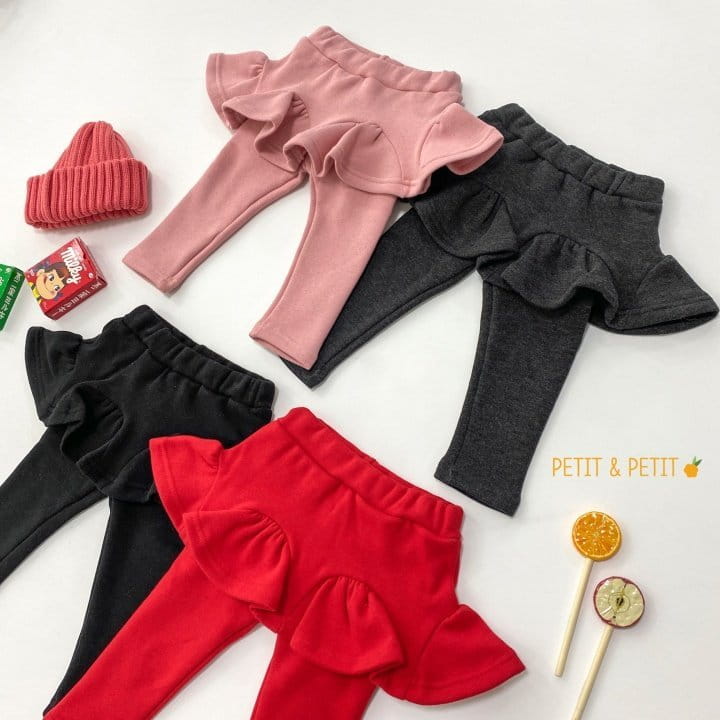 PETIT & PETIT - Korean Children Fashion - #Kfashion4kids - Pom Pom Skirt Leggings - 6