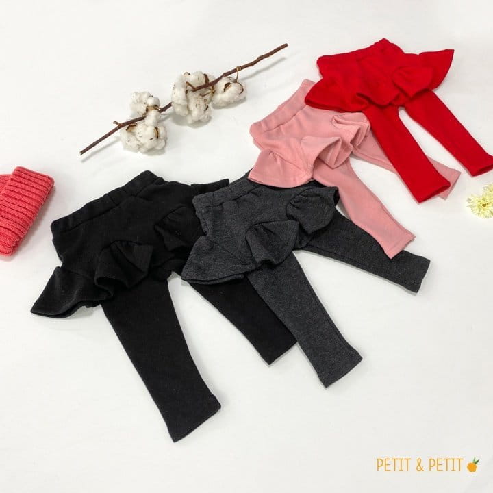 PETIT & PETIT - Korean Children Fashion - #Kfashion4kids - Pom Pom Skirt Leggings - 7