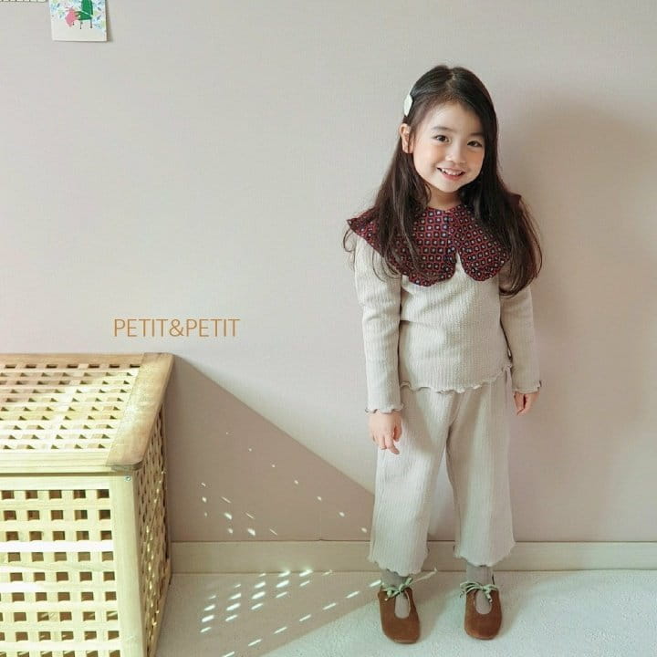 PETIT & PETIT - Korean Children Fashion - #Kfashion4kids - Collar Top Bottom Set
