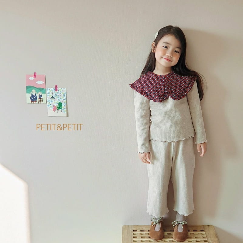 PETIT & PETIT - Korean Children Fashion - #Kfashion4kids - Collar Top Bottom Set - 2
