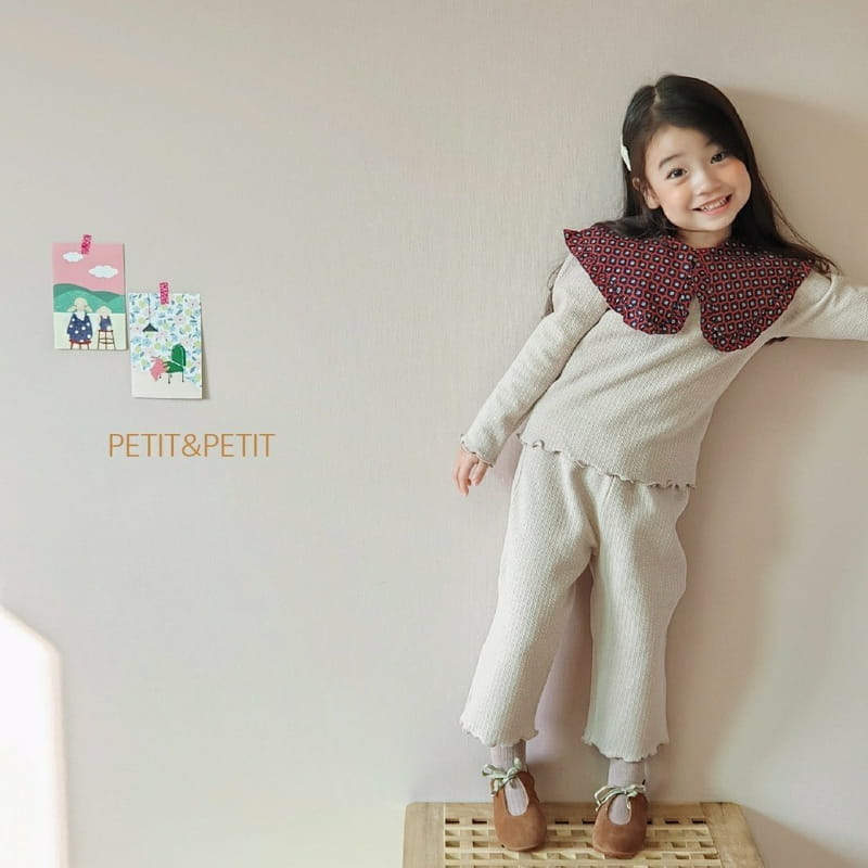 PETIT & PETIT - Korean Children Fashion - #Kfashion4kids - Collar Top Bottom Set - 3