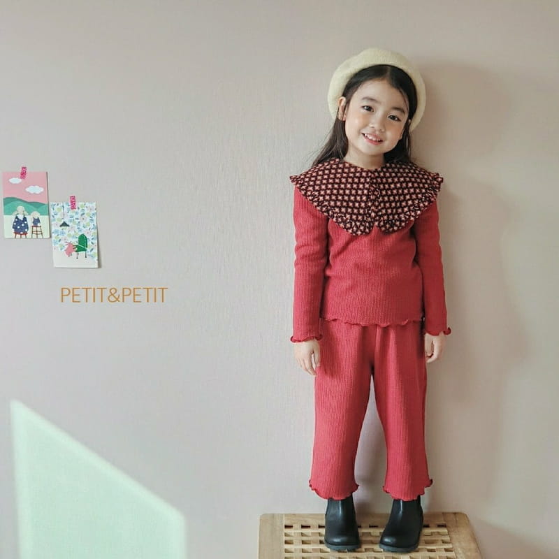 PETIT & PETIT - Korean Children Fashion - #Kfashion4kids - Collar Top Bottom Set - 6