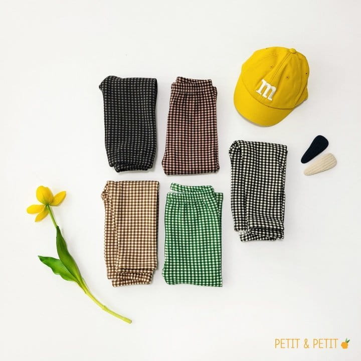 PETIT & PETIT - Korean Children Fashion - #Kfashion4kids - Check Leggings - 6