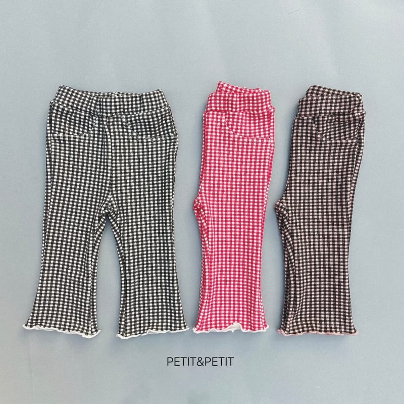 PETIT & PETIT - Korean Children Fashion - #Kfashion4kids - Check Bootscut Pants