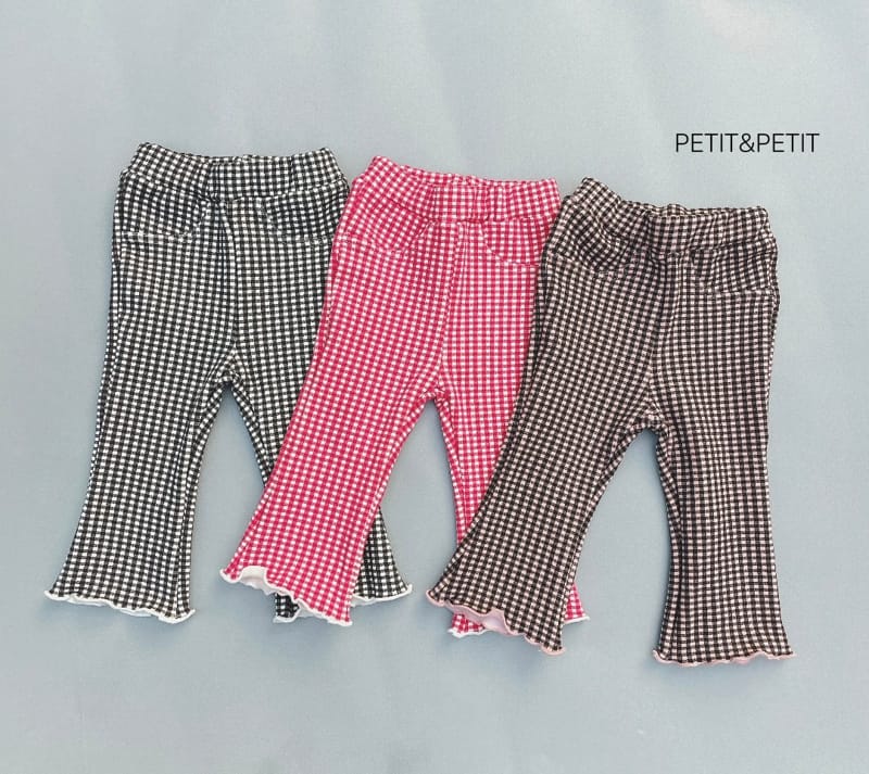 PETIT & PETIT - Korean Children Fashion - #Kfashion4kids - Check Bootscut Pants - 2