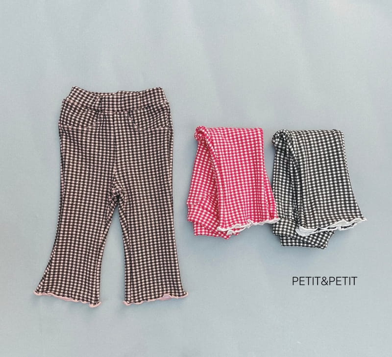 PETIT & PETIT - Korean Children Fashion - #Kfashion4kids - Check Bootscut Pants - 3