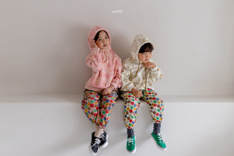 PINK151 - Korean Children Fashion - #Kfashion4kids - Flower Party Jogger Pants - 12