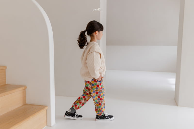 PINK151 - Korean Children Fashion - #Kfashion4kids - Flower Party Jogger Pants - 2