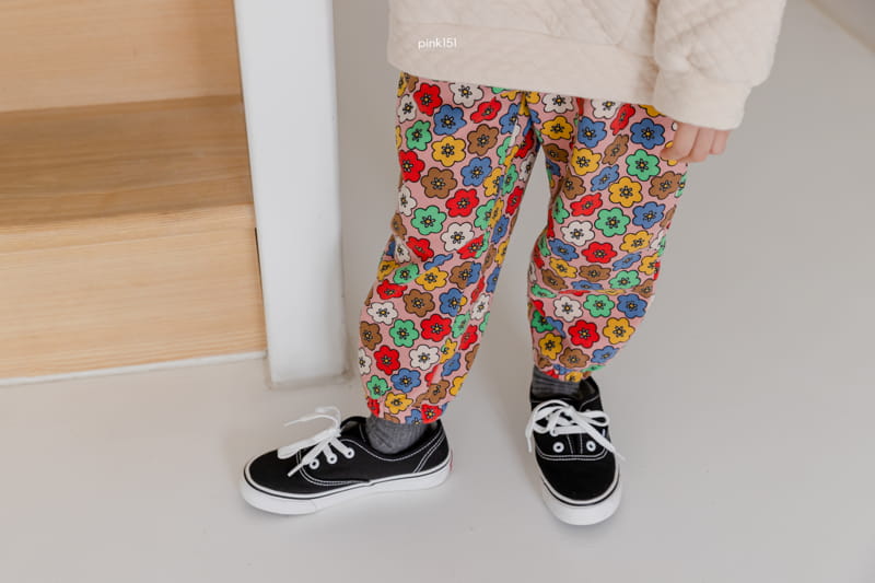 PINK151 - Korean Children Fashion - #Kfashion4kids - Flower Party Jogger Pants - 4