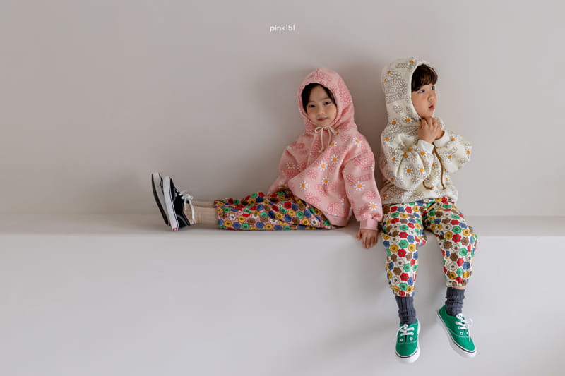 PINK151 - Korean Children Fashion - #Kfashion4kids - Love Flower Hoody