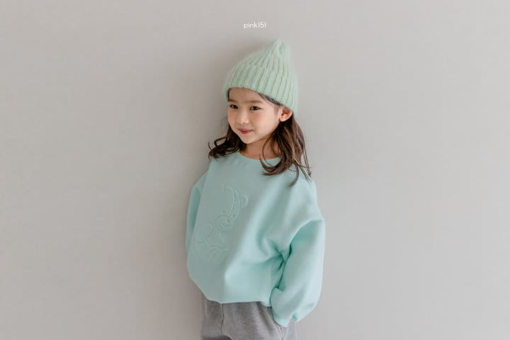 PINK151 - Korean Children Fashion - #Kfashion4kids - Fleece Embo Bear Sweatshirt