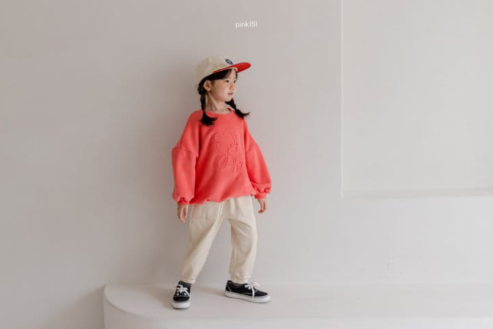 PINK151 - Korean Children Fashion - #Kfashion4kids - Fleece Embo Bear Sweatshirt - 10