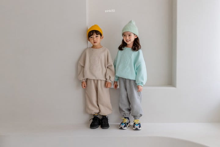 PINK151 - Korean Children Fashion - #Kfashion4kids - Fleece Embo Bear Sweatshirt - 2