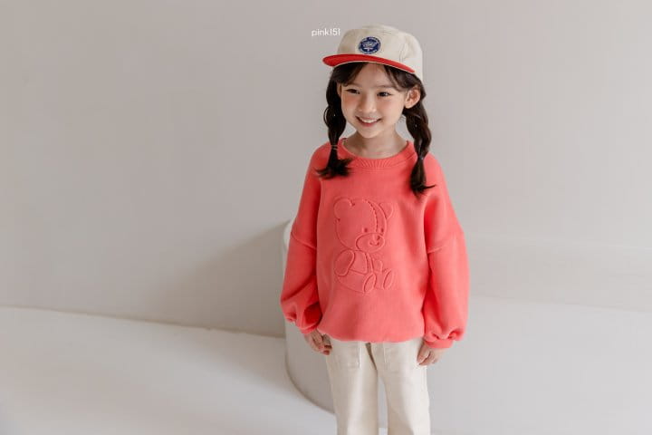 PINK151 - Korean Children Fashion - #Kfashion4kids - Fleece Embo Bear Sweatshirt - 7