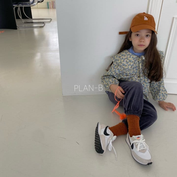 PLAN B - Korean Children Fashion - #Kfashion4kids - Flower Painting Rib Blouse