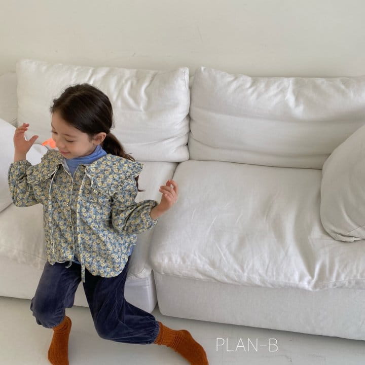 PLAN B - Korean Children Fashion - #Kfashion4kids - Flower Painting Rib Blouse - 12