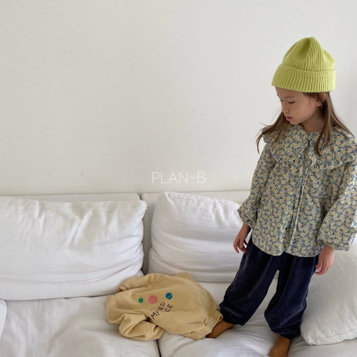 PLAN B - Korean Children Fashion - #Kfashion4kids - Flower Painting Rib Blouse - 8