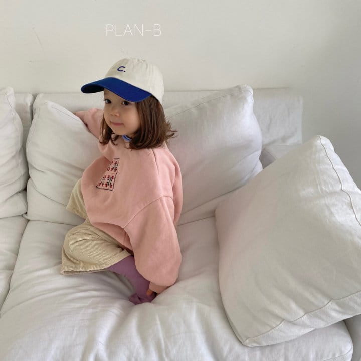 PLAN B - Korean Children Fashion - #Kfashion4kids - Square Flower Embroidery Sweatshirt