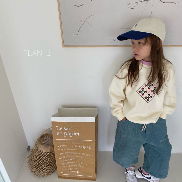 PLAN B - Korean Children Fashion - #Kfashion4kids - Square Flower Embroidery Sweatshirt - 4