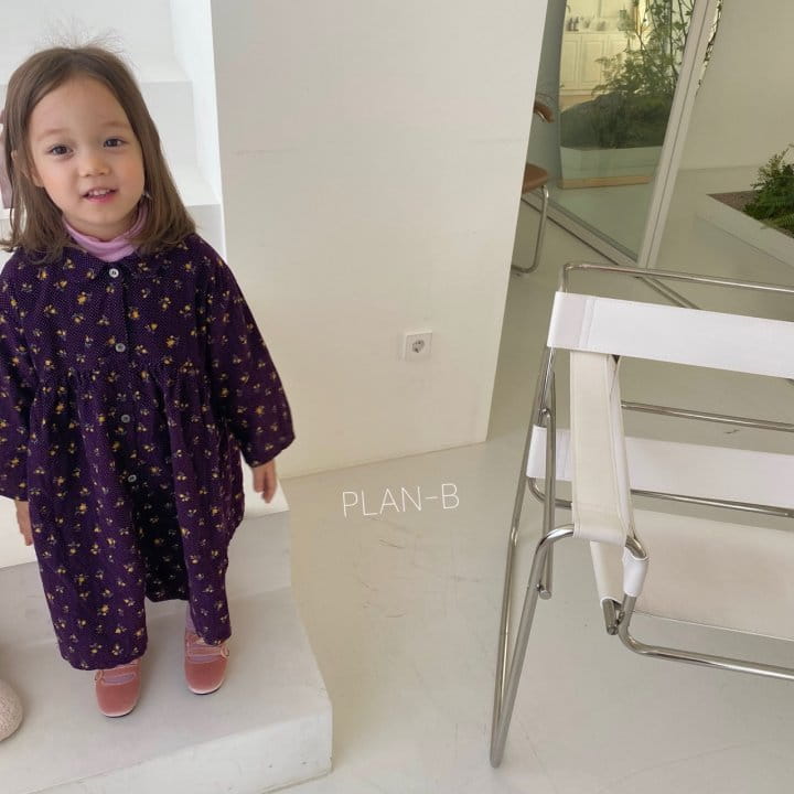 PLAN B - Korean Children Fashion - #Kfashion4kids - Small Flower Collar One-piece