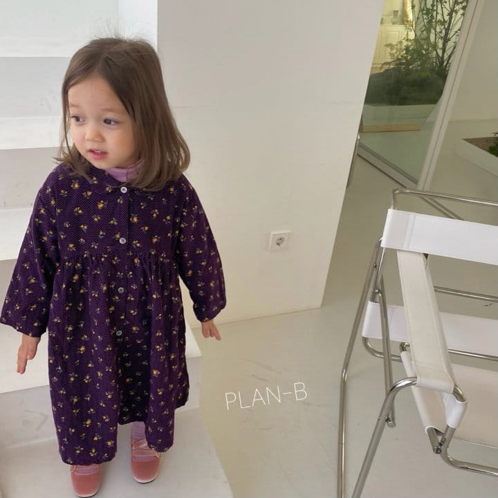 PLAN B - Korean Children Fashion - #Kfashion4kids - Small Flower Collar One-piece - 12