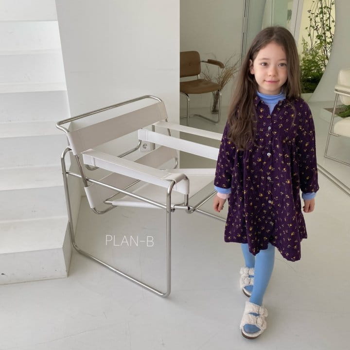 PLAN B - Korean Children Fashion - #Kfashion4kids - Small Flower Collar One-piece - 2