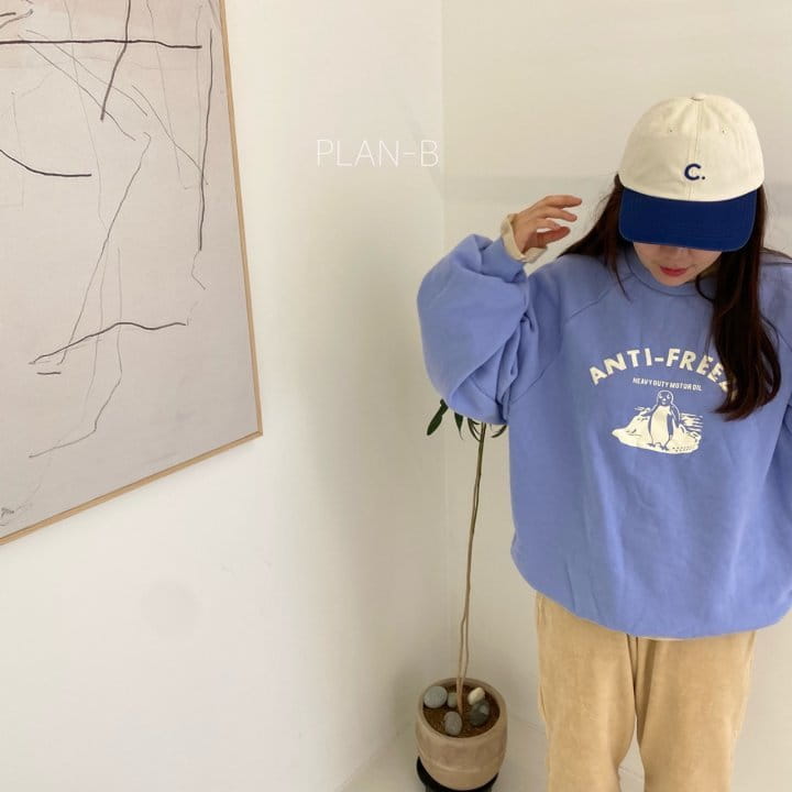 PLAN B - Korean Children Fashion - #Kfashion4kids - Mom Penguin Painting Sweatshirt