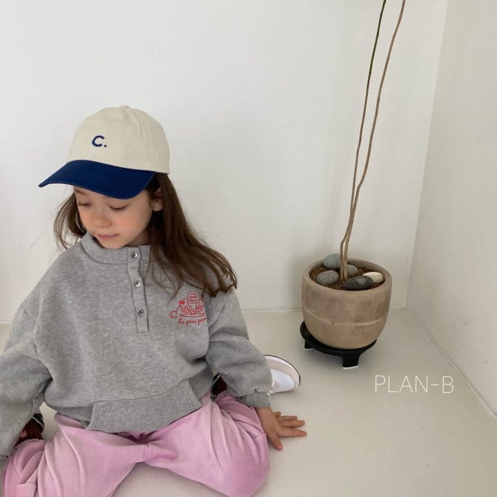 PLAN B - Korean Children Fashion - #Kfashion4kids - Popo Painting Half Open Sweatshirt