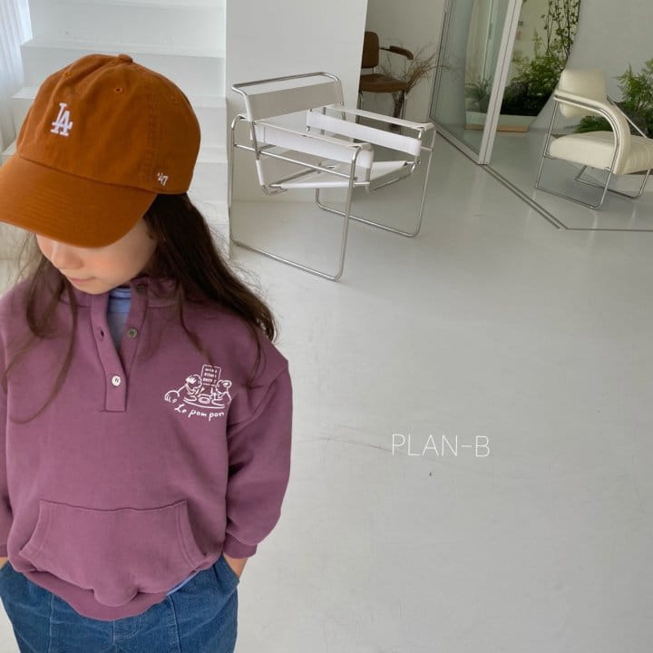 PLAN B - Korean Children Fashion - #Kfashion4kids - Popo Painting Half Open Sweatshirt - 2
