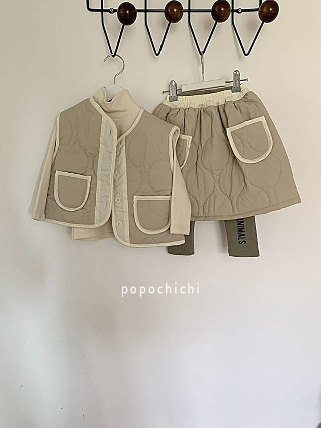 POPOCHICHI - Korean Children Fashion - #Kfashion4kids - Wave Quilting Skirt - 3