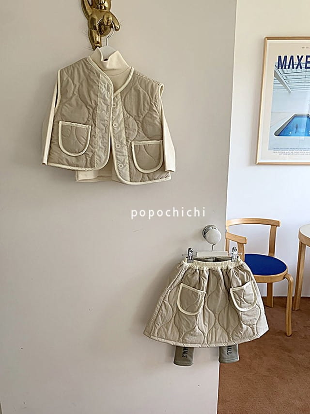 POPOCHICHI - Korean Children Fashion - #Kfashion4kids - Wave Quilting Skirt - 4