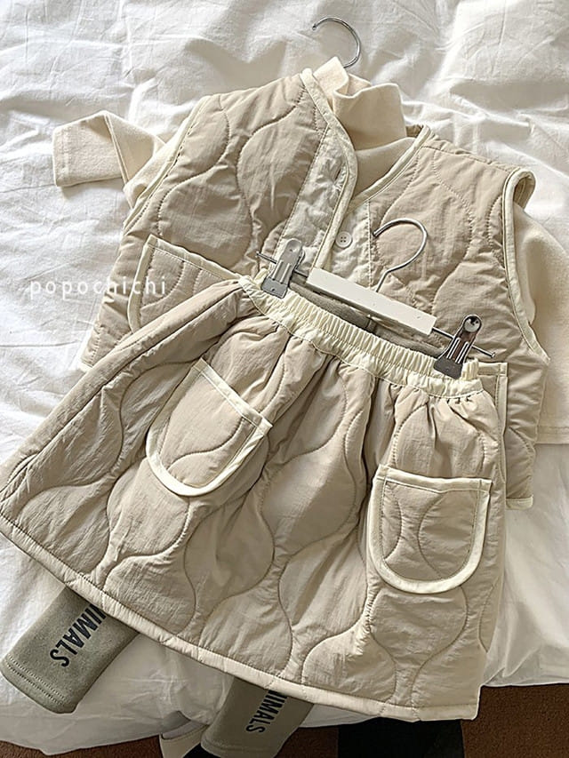 POPOCHICHI - Korean Children Fashion - #Kfashion4kids - Wave Quilting Skirt - 5