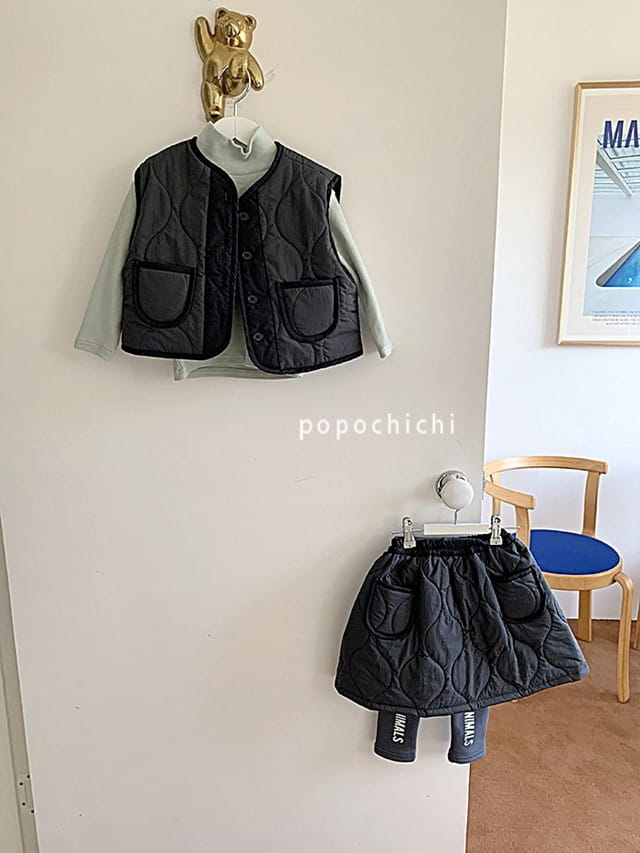 POPOCHICHI - Korean Children Fashion - #Kfashion4kids - Wave Quilting Skirt - 6