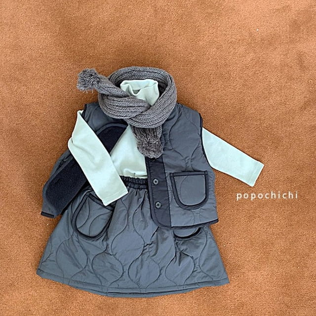 POPOCHICHI - Korean Children Fashion - #Kfashion4kids - Wave Quilting Skirt - 7