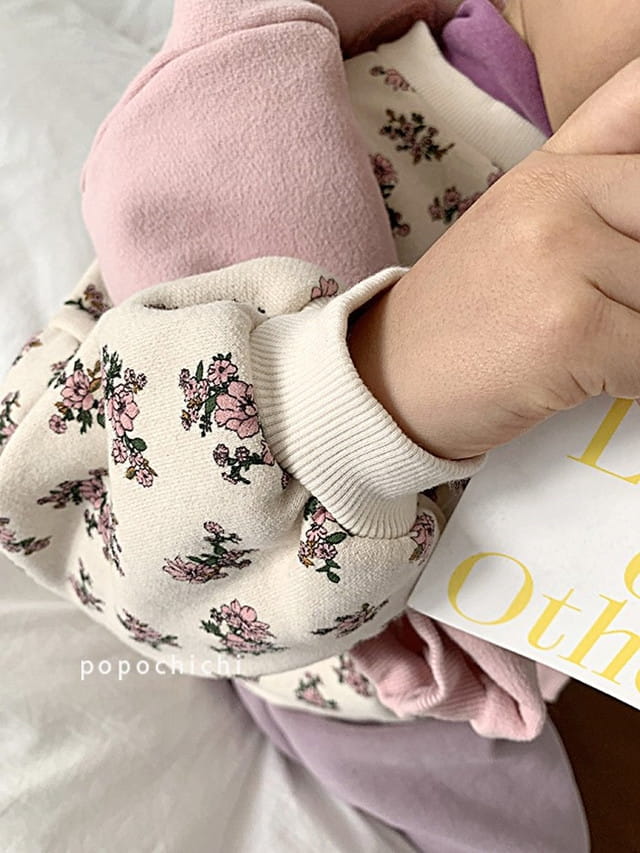 POPOCHICHI - Korean Children Fashion - #Kfashion4kids - Flower Sweatshirt - 4