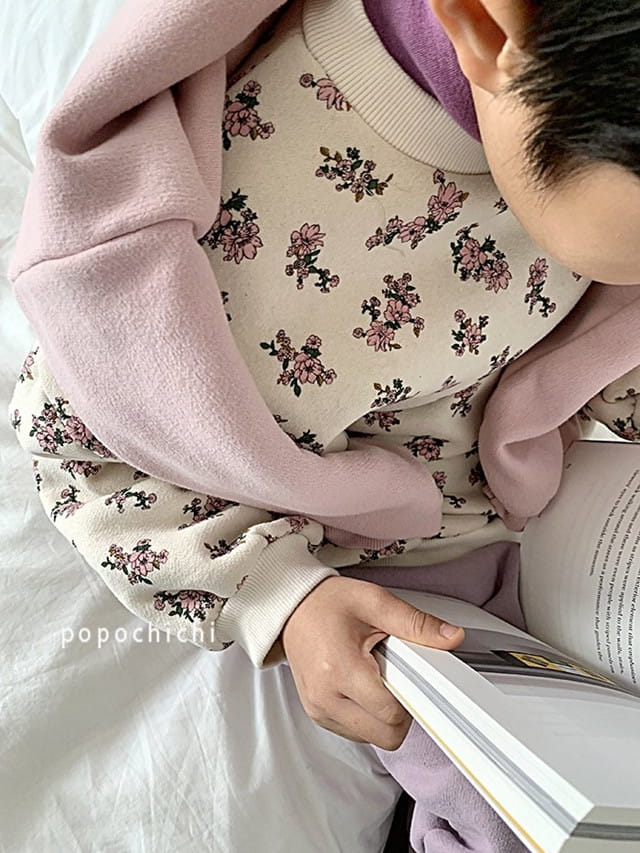 POPOCHICHI - Korean Children Fashion - #Kfashion4kids - Flower Sweatshirt - 6