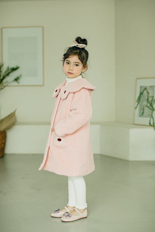 PUDDING - Korean Children Fashion - #Kfashion4kids - Flower Coat