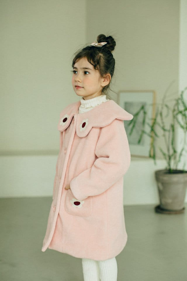 PUDDING - Korean Children Fashion - #Kfashion4kids - Flower Coat - 2
