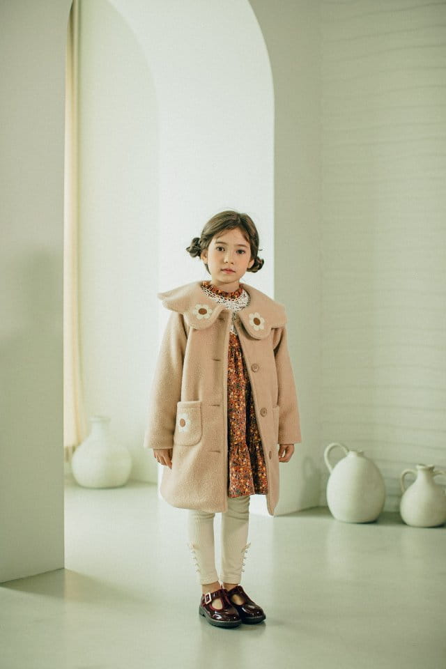 PUDDING - Korean Children Fashion - #Kfashion4kids - Flower Coat - 4