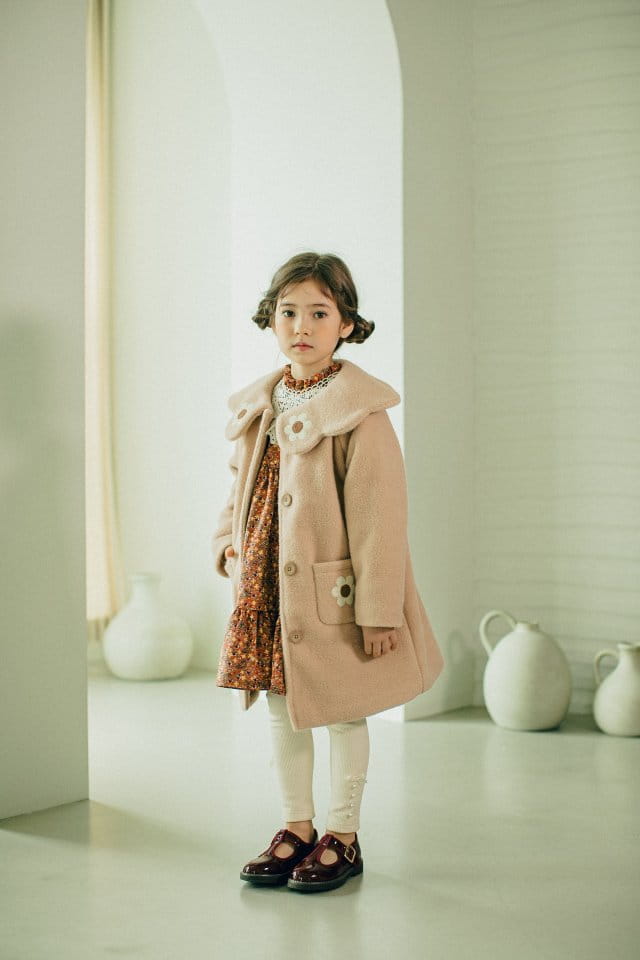 PUDDING - Korean Children Fashion - #Kfashion4kids - Flower Coat - 5