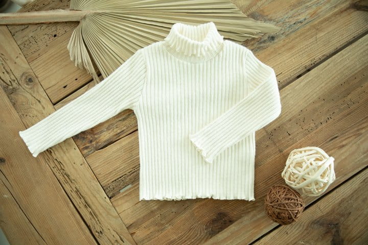 PUDDING - Korean Children Fashion - #Kfashion4kids - Rib Half Turtleneck Tee - 3