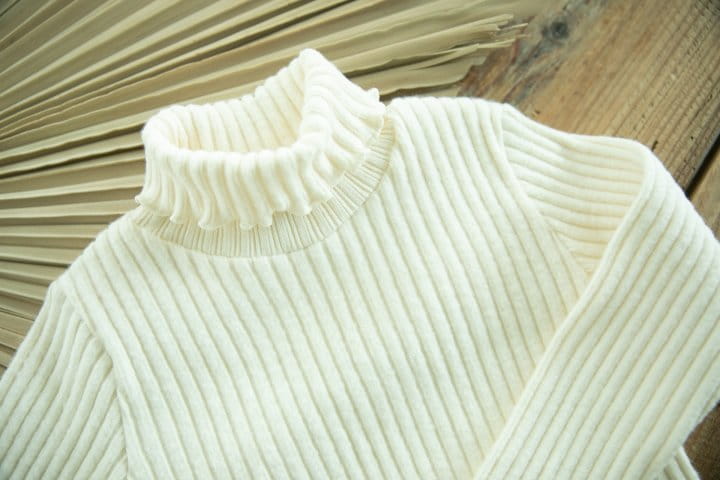PUDDING - Korean Children Fashion - #Kfashion4kids - Rib Half Turtleneck Tee - 4