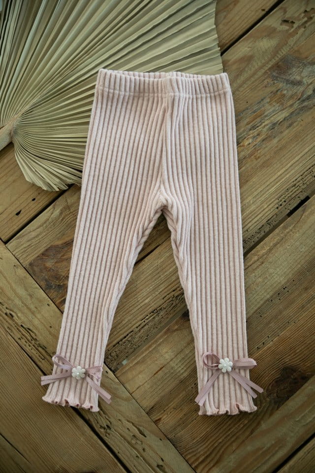 PUDDING - Korean Children Fashion - #Kfashion4kids - Rib Leggings - 2